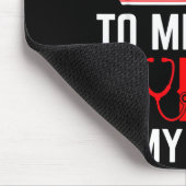 To The World My Girlfriend Is Just A Nurse Funny V Mousepad (Ecke)