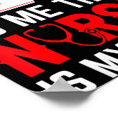 To The World My Girlfriend Is Just A Nurse Funny V Poster (Ecke)