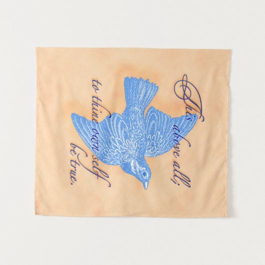 To Thine Own Self Be True Tapestry Wandteppich (Vorderseite (Horizontal))