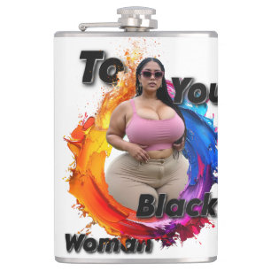 To You Black Woman Flachmann
