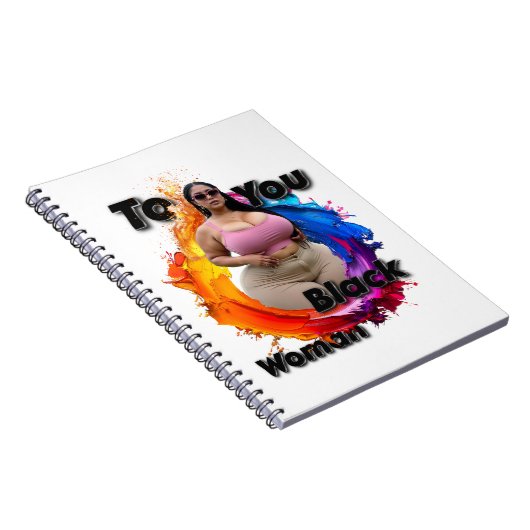 To You Black Woman Notizblock (Rechte Seite)