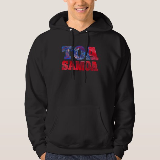 Toa Samoa oder Samoanische Flagge oder Rugby Hoodie (Vorderseite)