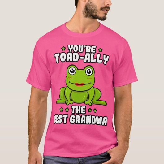 Toad-Ally der beste Oma Frosch Lover Toad Großmo T-Shirt (Vorderseite)
