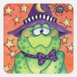 Toad-ally Halloween Quadratischer Aufkleber
