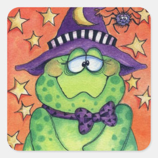 Toad-ally Halloween Quadratischer Aufkleber