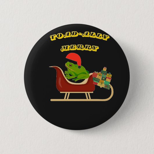 Toad-ally Merry Frog Christmas Tee Button (Vorderseite)