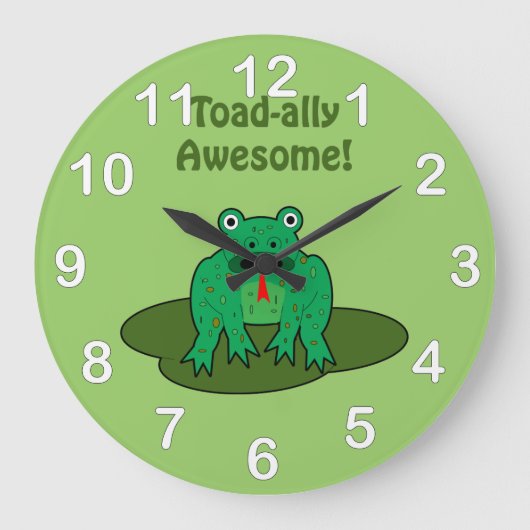 Toad-ally Phantastisch Große Wanduhr (Vorderseite)