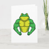 Toad as Bodybuilder with big Muscles Karte (Vorderseite)