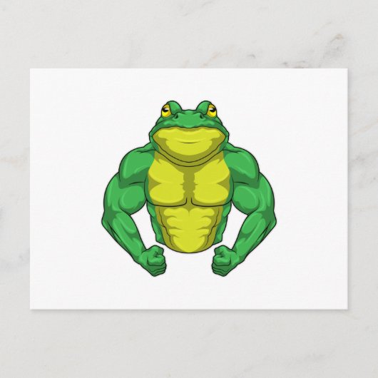 Toad as Bodybuilder with big Muscles Postkarte (Vorderseite)