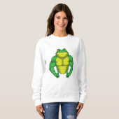 Toad as Bodybuilder with big Muscles Sweatshirt (Vorne ganz)