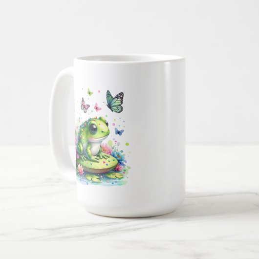 Toad, Blume und Schmetterlinge Kaffeetasse (Vorderseite Links)
