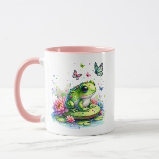 Toad, Blume und Schmetterlinge Tasse (Links)