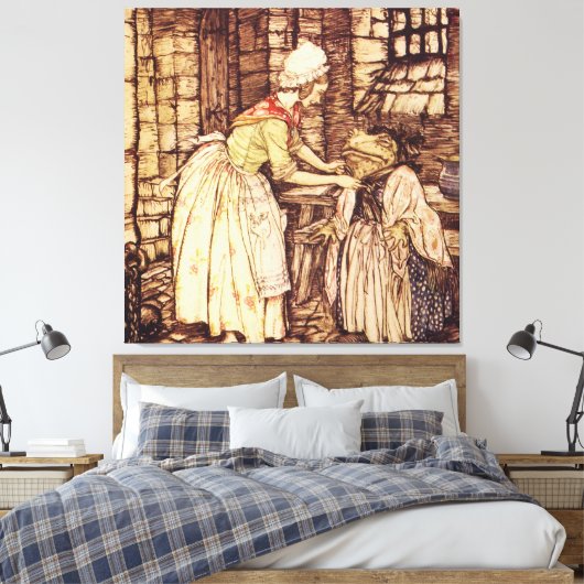 Toad Dress Up von Arthur Rackham Leinwanddruck (Insitu (Schlafzimmer))