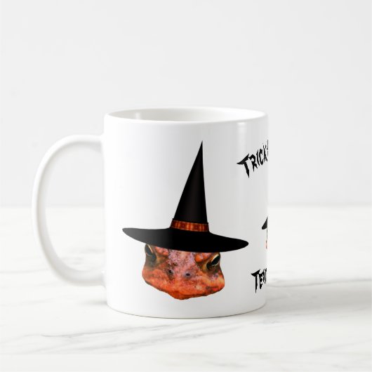 Toad Face Hexenhut Halloween Funny Personalisiert Kaffeetasse (Links)