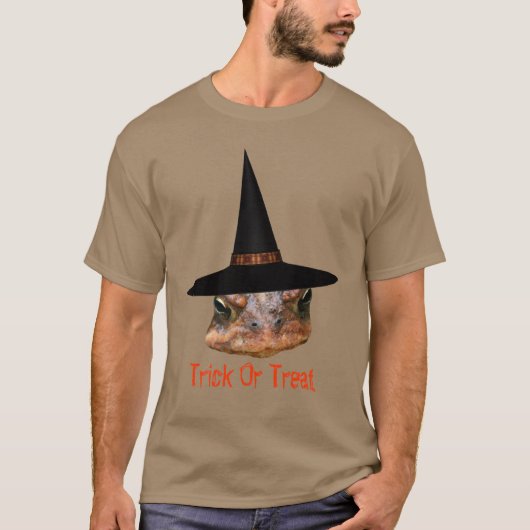 Toad Face Hexenhut Halloween Funny T - Shirt (Vorderseite)