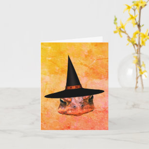 Toad Face Hexenhut Halloween Note Card Karte