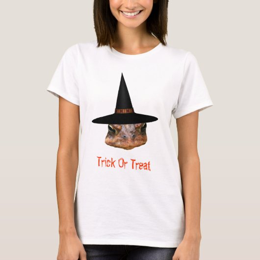 Toad Face Hexenhut Halloween-T - Shirt (Vorderseite)