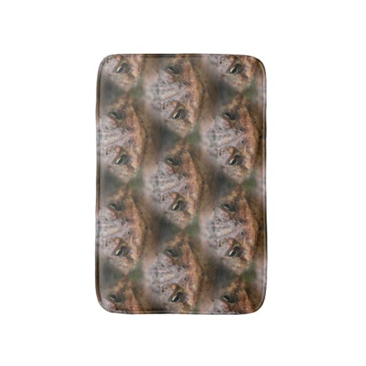 Toad Frog Face Nattern Muster Badematte (Vorderseite Vertikal)