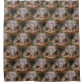 Toad Frog Face Nattern Muster Duschvorhang (Vorderseite)