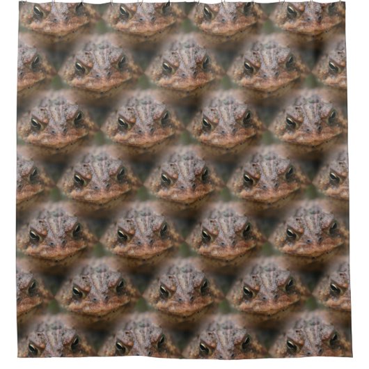 Toad Frog Face Nattern Muster Duschvorhang (Vorderseite)