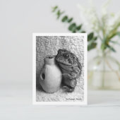 Toad frog Halten udu Schlagzeug Foto Postkarte (Stehend Vorderseite)