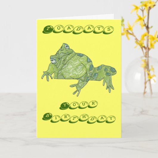 Toad "Heute" Geburtstagskarte Karte (Gelbe Blume)