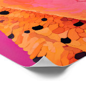 Toad in Funky Anzugs Animal Fashion Art Pink Poster (Ecke)