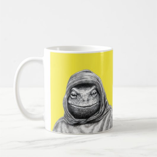 Toad in Hoodie (Retro-Gelb) Kaffeetasse (Links)