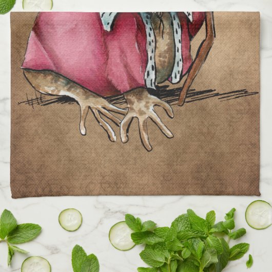 Toad King Geschirrtuch (Gefaltet)