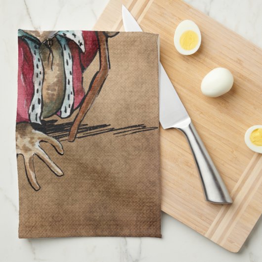 Toad King Geschirrtuch (Viertel Falte)