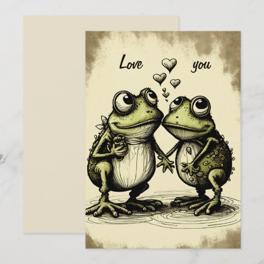Toad-Liebe Feiertagskarte (Vorne/Hinten)