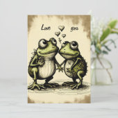 Toad-Liebe Feiertagskarte (Stehend Vorderseite)