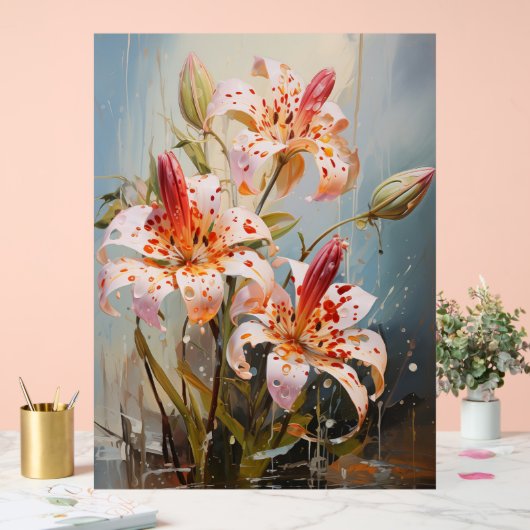 Toad Lily - Impasto Floral Acrylschild (Hochzeit)