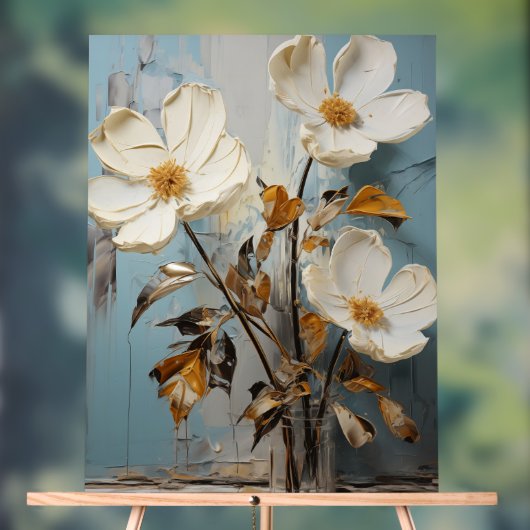 Toad Lily - Impasto Floral Acrylschild (Neutral)