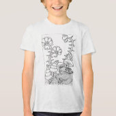 Toad mit fantasievollen Blume Tri-Blend Shirt (Vorderseite)