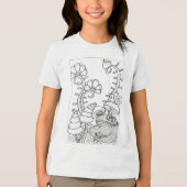 Toad mit fantasievollen Blume Tri-Blend Shirt (Vorderseite)