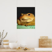 Toad mit philosophischer Disposition Malerei Poster (Küche)