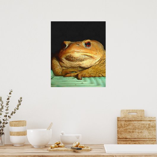 Toad mit philosophischer Disposition Malerei Poster (Küche)