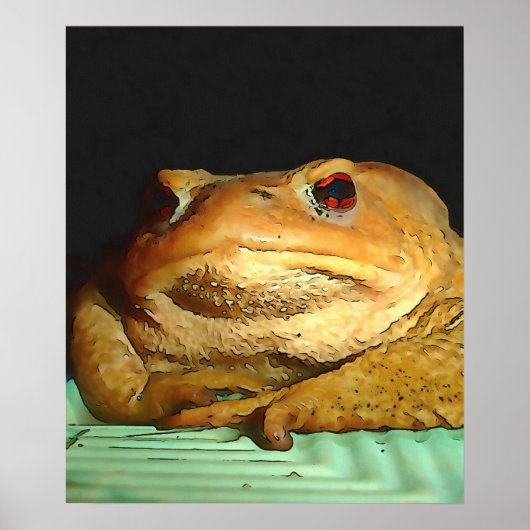 Toad mit philosophischer Disposition Malerei Poster (Vorne)