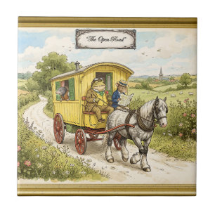 Toad Mole und Ratty auf der offenen Straße Fliese