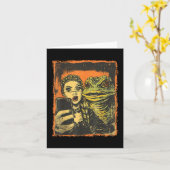 Toad Monster Selfie mit Goth Girl Horror Comic Gr Karte (Gelbe Blume)