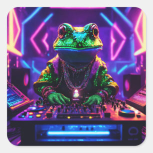 Toad Party Quadratischer Aufkleber