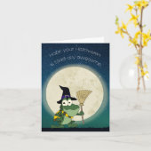 Toad-Phantastisches Halloween Karte (Gelbe Blume)