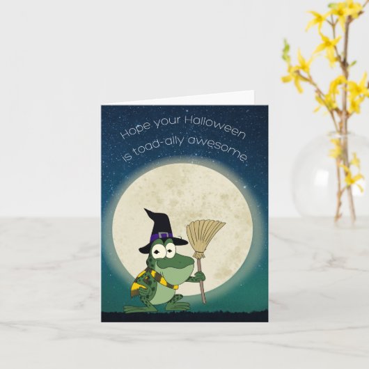 Toad-Phantastisches Halloween Karte (Gelbe Blume)