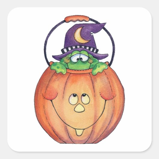 Toad Quadratischer Aufkleber (Vorderseite)