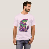 Toad Riding Snail T - Shirt Design (Vorne ganz)