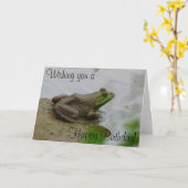 Toad sagt "Happy Birthday!"! Karte (Gelbe Blume)