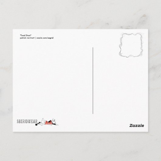 Toad-Stuhl-Postkarte Postkarte (Rückseite)