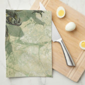 Toad Swinning im Wasser Geschirrtuch (Viertel Falte)