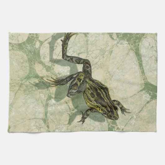 Toad Swinning im Wasser Geschirrtuch (Horizontal)